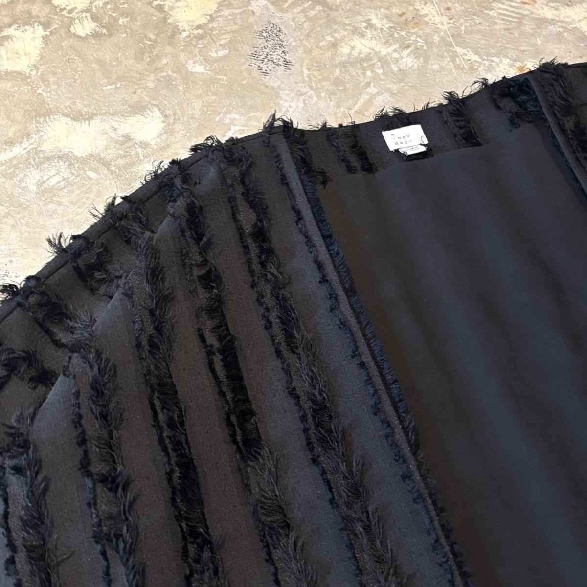 画像3: FRINGE STRIPE LINE FRONT OPEN S/S TOPS / Mens L  (3)