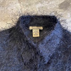 画像9: ALL OVER FINE FRINGE DESIGN SHEER L/S SHIRT / Ladies L(M) (9)