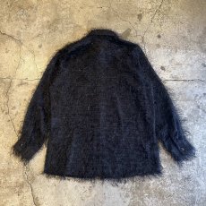 画像2: ALL OVER FINE FRINGE DESIGN SHEER L/S SHIRT / Ladies L(M) (2)