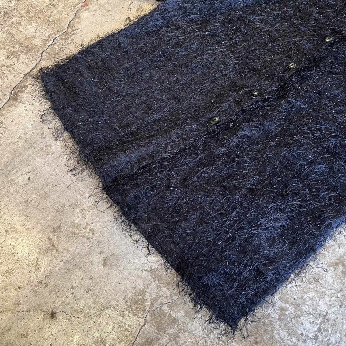 画像4: ALL OVER FINE FRINGE DESIGN SHEER L/S SHIRT / Ladies L(M) (4)