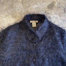 画像7: ALL OVER FINE FRINGE DESIGN SHEER L/S SHIRT / Ladies L(M) (7)