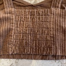 画像10: BROWN COLOR CORDUROY DESIGN BUSTIER / Ladies M (10)
