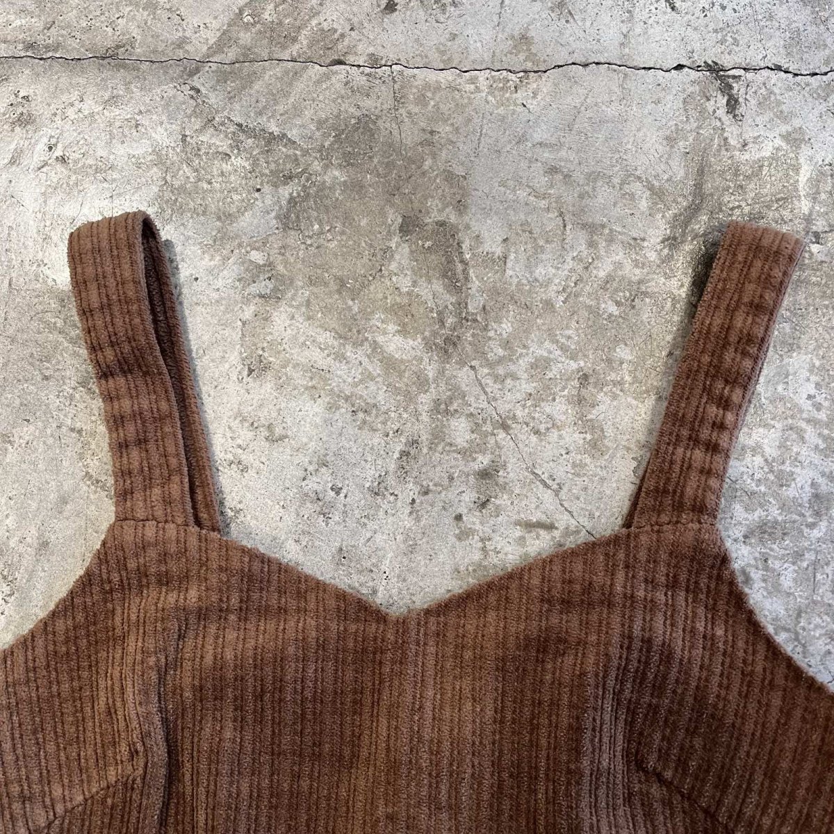 画像5: BROWN COLOR CORDUROY DESIGN BUSTIER / Ladies M (5)