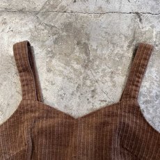 画像5: BROWN COLOR CORDUROY DESIGN BUSTIER / Ladies M (5)