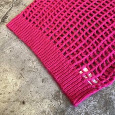 画像4: MESH DESIGN PINK COLOR OVER LOWGAUGE KNIT TOPS / Ladies L(S) (4)