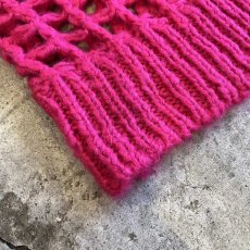 画像3: MESH DESIGN PINK COLOR OVER LOWGAUGE KNIT TOPS / Ladies L(S) (3)
