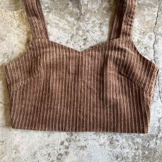画像9: BROWN COLOR CORDUROY DESIGN BUSTIER / Ladies M (9)