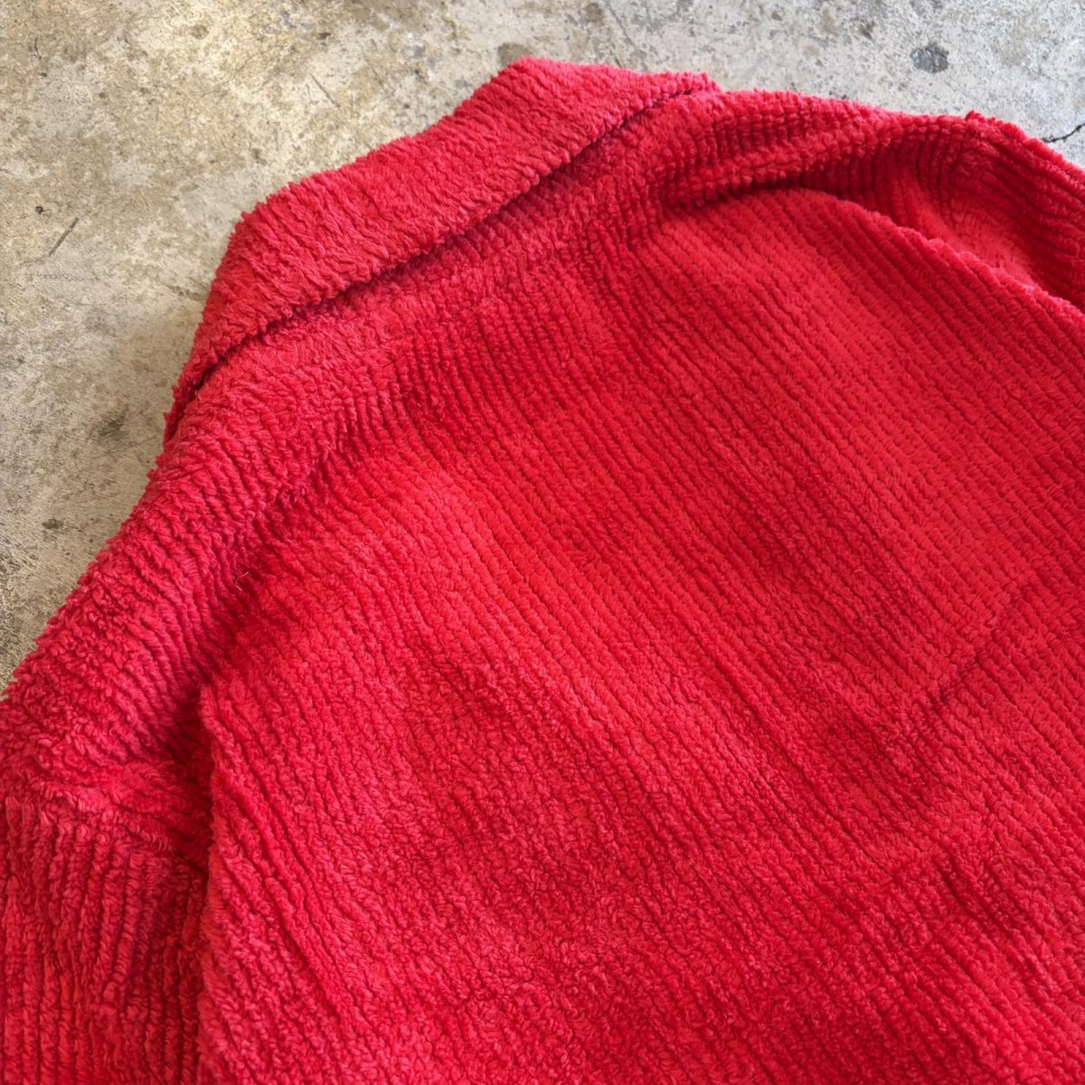 画像7: RED COLOR CORDUROY DESIGN JACKET / Ladies L (7)