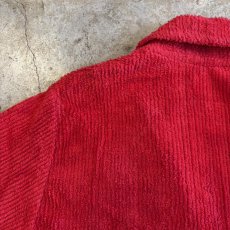 画像8: RED COLOR CORDUROY DESIGN JACKET / Ladies L (8)