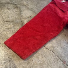 画像5: RED COLOR CORDUROY DESIGN JACKET / Ladies L (5)