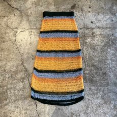 画像2: ALL OVER MULCH BORDER PATTERN LOW GAUGE KNIT LONG DESIGN SKIRT / W25~W31 (2)