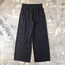 画像2: BLACK WASHER DESIGN WIDE SILHOUETTE PANTS / W29~FREE (2)