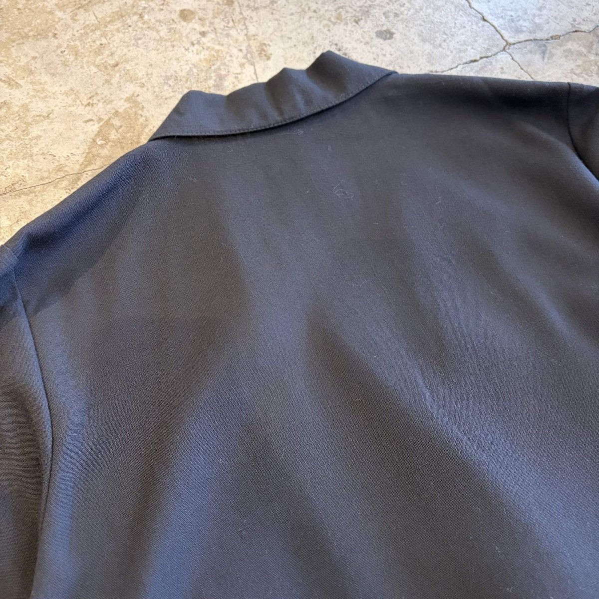 画像7: BLACK COLOR SINGLE EASY TAILORED JACKET / Ladies L (7)