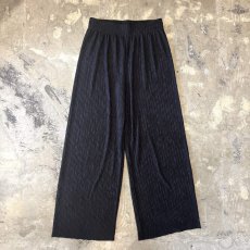 画像1: BLACK WASHER DESIGN WIDE SILHOUETTE PANTS / W29~FREE (1)