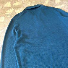画像9: TURQUOISE MONOTONE COLOR POLO L/S SHIRT / Mens M(L) (9)