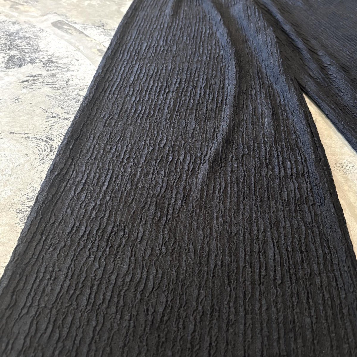 画像7: BLACK WASHER DESIGN WIDE SILHOUETTE PANTS / W29~FREE (7)