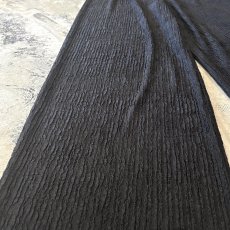 画像7: BLACK WASHER DESIGN WIDE SILHOUETTE PANTS / W29~FREE (7)