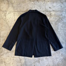 画像2: BLACK COLOR SINGLE EASY TAILORED JACKET / Ladies L (2)