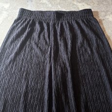 画像10: BLACK WASHER DESIGN WIDE SILHOUETTE PANTS / W29~FREE (10)