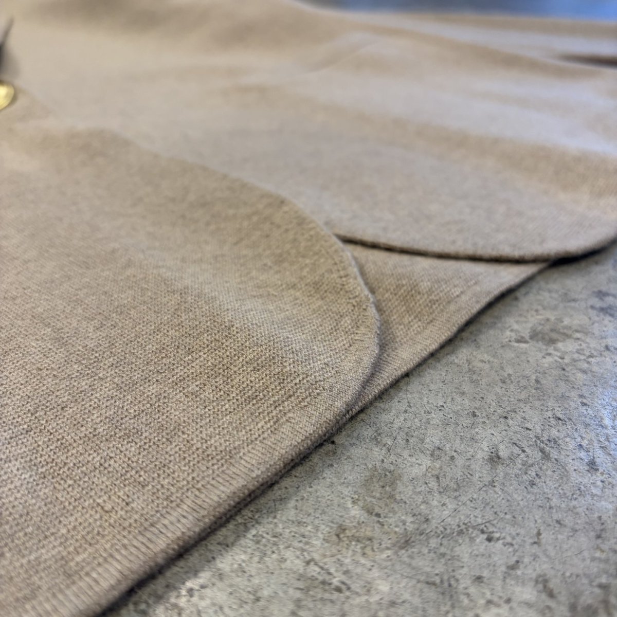 画像10: HEATHER SAND COLOR SWEATER JACKET / Ladies L (10)
