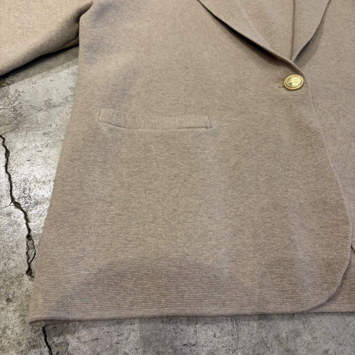 画像5: HEATHER SAND COLOR SWEATER JACKET / Ladies L (5)