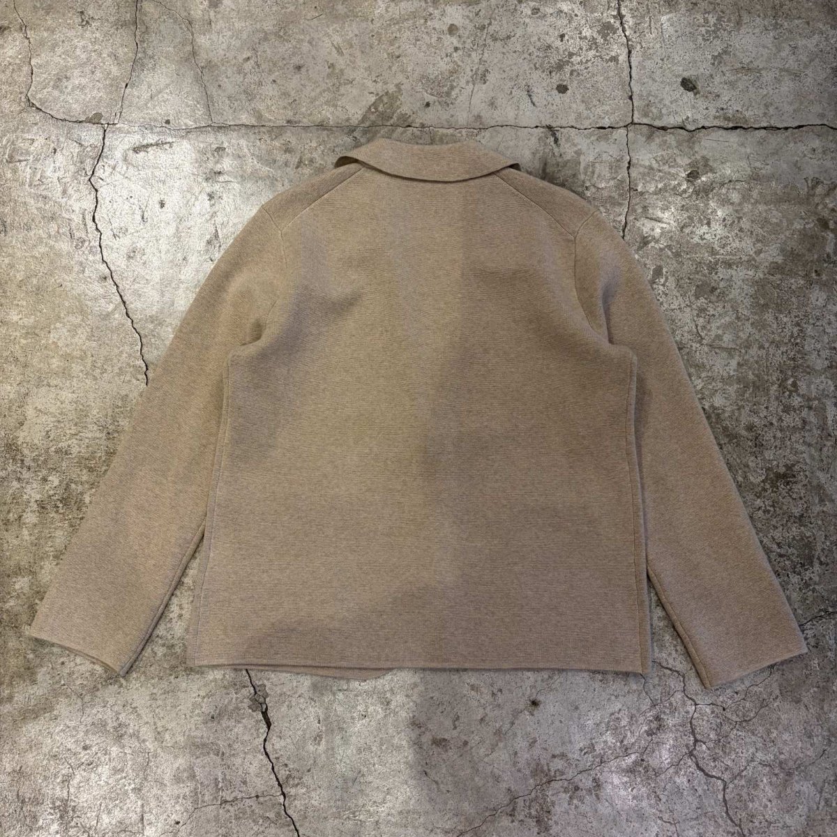 画像2: HEATHER SAND COLOR SWEATER JACKET / Ladies L (2)