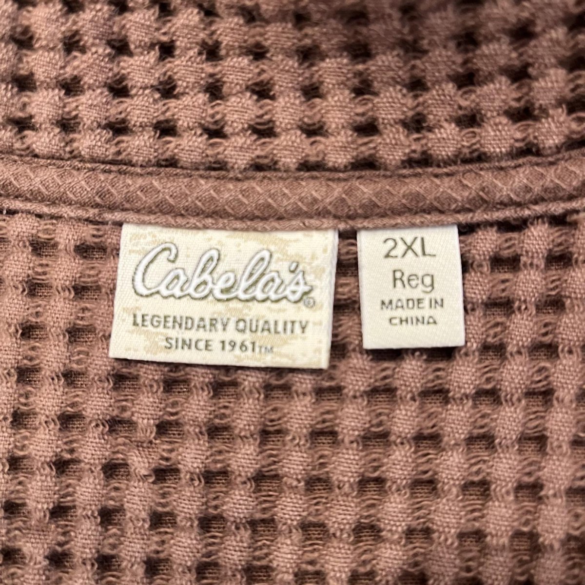 画像12: BROWN COLOR HALF ZIP DESIGN WAFFLE STAND COLLAR L/S TOPS / Ladies XL(2XL) (12)