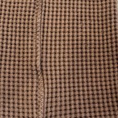 画像11: BROWN COLOR HALF ZIP DESIGN WAFFLE STAND COLLAR L/S TOPS / Ladies XL(2XL) (11)