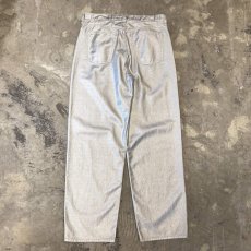 画像2: LUSTER SILVER COLOR WIDE SILHOUETTE PANTS / W33 (2)