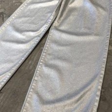 画像6: LUSTER SILVER COLOR WIDE SILHOUETTE PANTS / W33 (6)