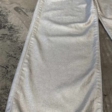 画像7: LUSTER SILVER COLOR WIDE SILHOUETTE PANTS / W33 (7)