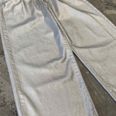 画像5: LUSTER SILVER COLOR WIDE SILHOUETTE PANTS / W33 (5)