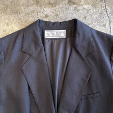 画像10: 3 POCKET DESIGN BLACK COLOR TAILORED JACKET / Ladies L(16W) / MADE IN USA (10)