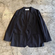 画像1: 3 POCKET DESIGN BLACK COLOR TAILORED JACKET / Ladies L(16W) / MADE IN USA (1)