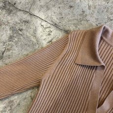 画像9: CAMEL COLOR RIB SHORT DESIGN KNIT CARDIGAN / Ladies XS~S(S) (9)