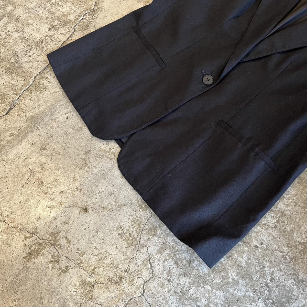 画像4: 3 POCKET DESIGN BLACK COLOR TAILORED JACKET / Ladies L(16W) / MADE IN USA (4)