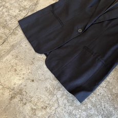 画像4: 3 POCKET DESIGN BLACK COLOR TAILORED JACKET / Ladies L(16W) / MADE IN USA (4)