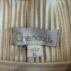 画像12: METALLIC SILVER COLOR DESIGN PLEATS L/S TOPS / Ladies XL(L) (12)
