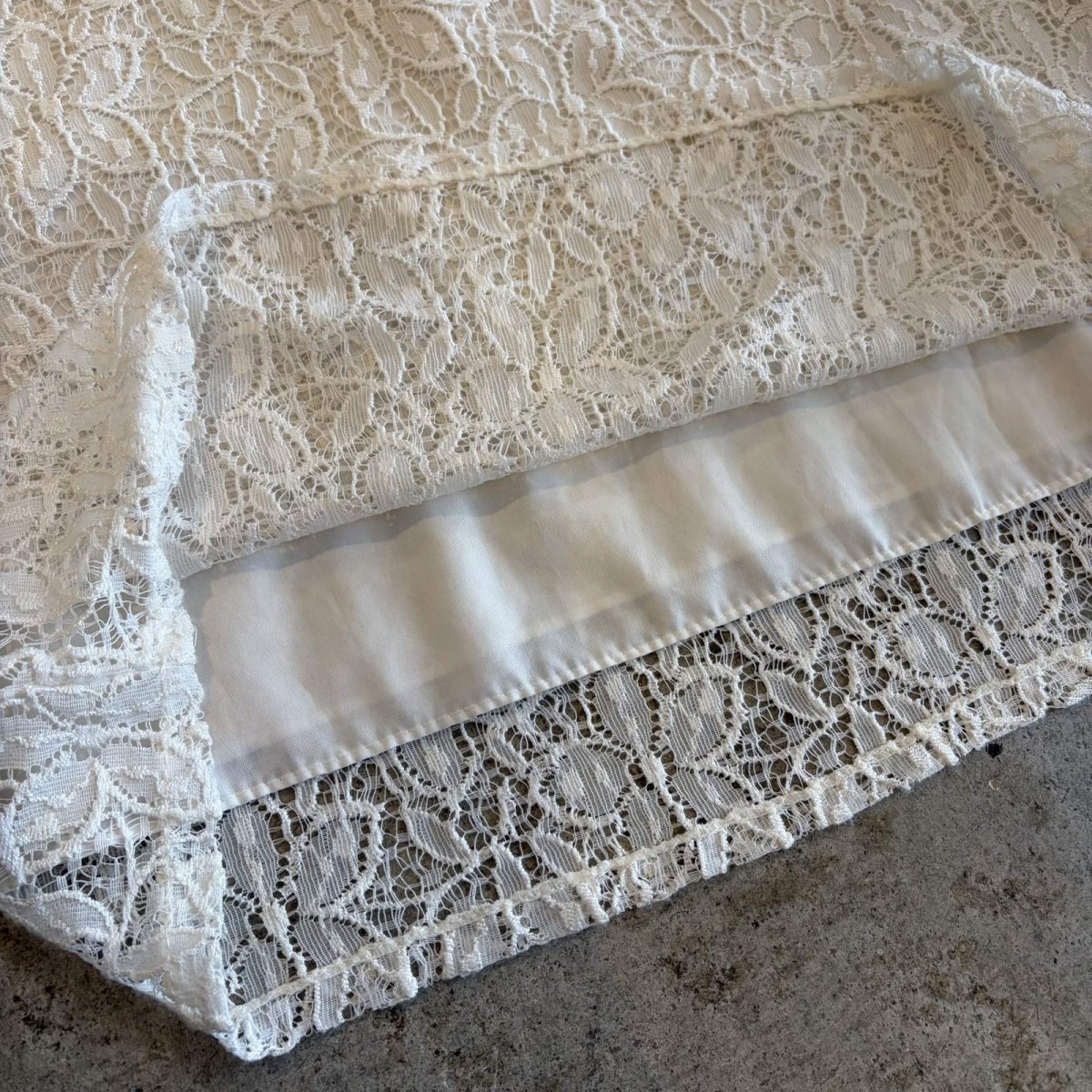 画像8: FLORAL LACE PLEATS SLEEVE DESIGN BLOUSE / Ladies M~L (8)