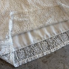 画像8: FLORAL LACE PLEATS SLEEVE DESIGN BLOUSE / Ladies M~L (8)