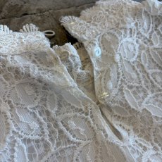画像9: FLORAL LACE PLEATS SLEEVE DESIGN BLOUSE / Ladies M~L (9)