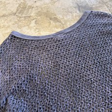 画像8: DARK GRAY COLOR MESH DESIGN L/S TOPS / Ladies L / MADE IN USA (8)