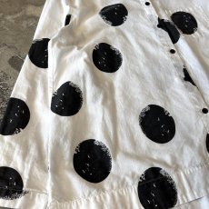 画像5: BICOLOR DOT PATTERN COTTON L/S SHIRT / Mens XL (5)
