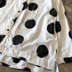 画像6: BICOLOR DOT PATTERN COTTON L/S SHIRT / Mens XL (6)