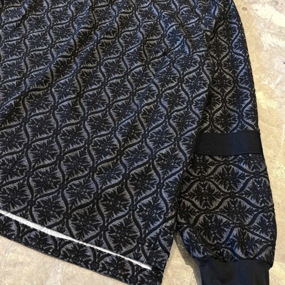 画像6: ALL OVER PATTERN HALF ZIP L/S TOPS / Mens L  (6)