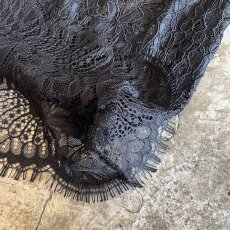 画像6: ALL OVER LACE PATTERN DESIGN SKIRT / W29(8)  (6)