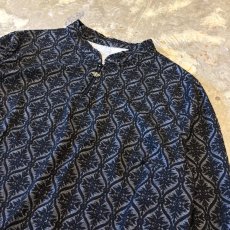 画像4: ALL OVER PATTERN HALF ZIP L/S TOPS / Mens L  (4)