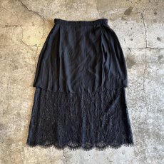 画像3: ALL OVER LACE PATTERN DESIGN SKIRT / W29(8)  (3)