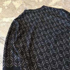 画像9: ALL OVER PATTERN HALF ZIP L/S TOPS / Mens L  (9)