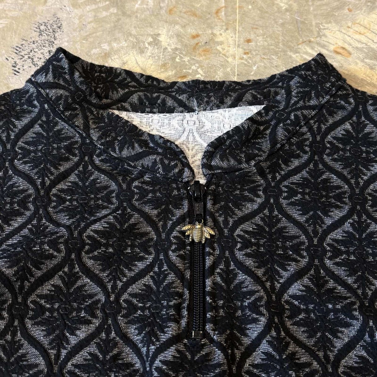 画像10: ALL OVER PATTERN HALF ZIP L/S TOPS / Mens L  (10)